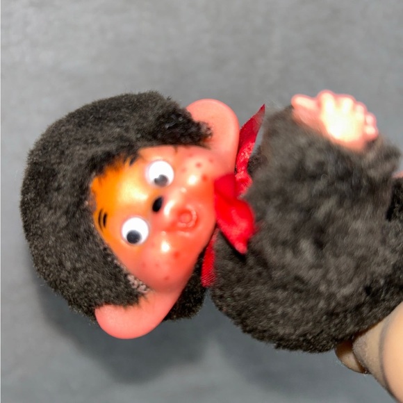 Monchichi Vtg monkey hugger clip 6" googley eyes Atlanta Gerber Novelty - Picture 4 of 12